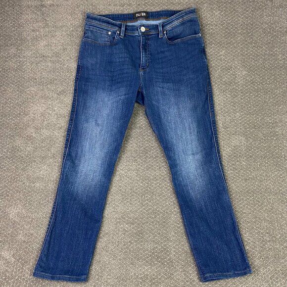DU/ER Duer Jeans Men's 36 x 32 Fit 35 x 28.5 Blue L2X Relaxed Taper Stretch N2X - Picture 1 of 15